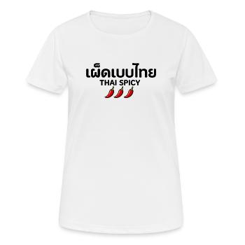 Thai_Spicy – Thai Chili Pepper  - Frauen T-Shirt atmungsaktiv - Weiß - Vorne - AI Model Female 172 dark (172cm)