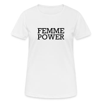femme Power - Woman - Women - Women's Power - Women - Women's Breathable T-Shirt - white - Front - AI Model Female 172 dark (172cm)