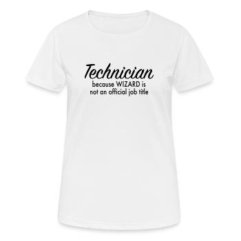 Techniciens - T-shirt respirant Femme - blanc - Devant - AI Model Female 172 dark (172cm)