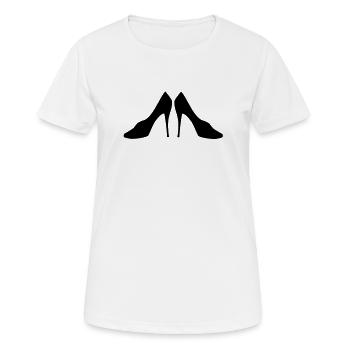 shoes - Women's Breathable T-Shirt - white - Front - AI Model Female 172 dark (172cm)