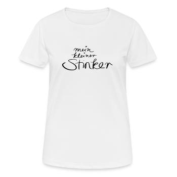 mein kleiner Stinker - Frauen T-Shirt atmungsaktiv - Weiß - Vorne - AI Model Female 172 dark (172cm)