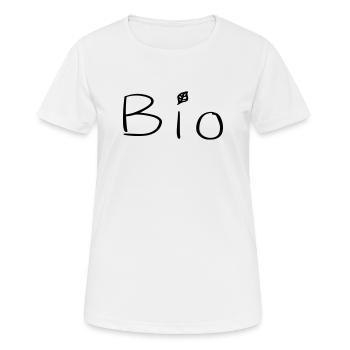Bio - Frauen T-Shirt atmungsaktiv - Weiß - Vorne - AI Model Female 172 dark (172cm)