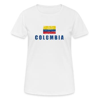 Colombie - T-shirt respirant Femme - blanc - Devant - AI Model Female 172 dark (172cm)