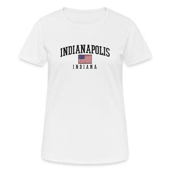 Drapeau de la fierté Indy Look Indiana - T-shirt respirant Femme - blanc - Devant - AI Model Female 172 dark (172cm)