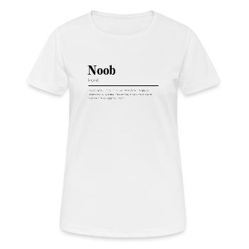 Définition humoristique du Noob' Gamer - T-shirt respirant Femme - blanc - Devant - AI Model Female 172 dark (172cm)