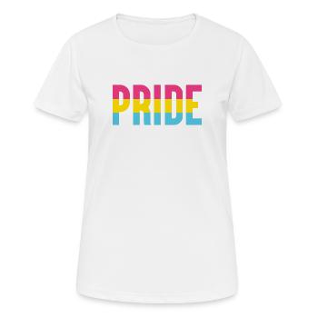 Mois de la fierté LGBT - Fierté pansexuelle - T-shirt respirant Femme - blanc - Devant - AI Model Female 172 dark (172cm)