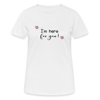 Message de condoléances simple - T-shirt respirant Femme - blanc - Devant - AI Model Female 172 dark (172cm)