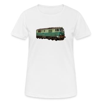 Locomotive SU46 Train ferroviaire - T-shirt respirant Femme - blanc - Devant - AI Model Female 172 dark (172cm)