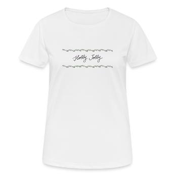 Holly Girlande Bordüre - Frauen T-Shirt atmungsaktiv - Weiß - Vorne - AI Model Female 172 dark (172cm)