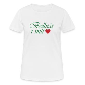 Bollnäs in meinem Herzen - Frauen T-Shirt atmungsaktiv - Weiß - Vorne - AI Model Female 172 dark (172cm)