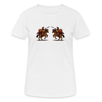 Spartan Equestrian Duel - Women's Breathable T-Shirt - white - Front - AI Model Female 172 dark (172cm)