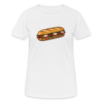 Crispy Hot Dog Comic Style - Women's Breathable T-Shirt - white - Front - AI Model Female 172 dark (172cm)