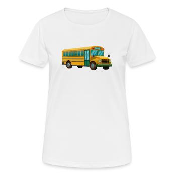 Bus scolaire - T-shirt respirant Femme - blanc - Devant - AI Model Female 172 dark (172cm)