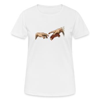 BBQ-Rippchen – Die Kreation – Lustiges Barbecue - Frauen T-Shirt atmungsaktiv - Weiß - Vorne - AI Model Female 172 dark (172cm)