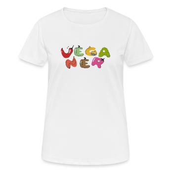 Vegan - T-shirt respirant Femme - blanc - Devant - AI Model Female 172 dark (172cm)