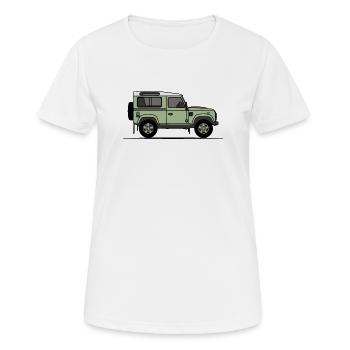 Défenseur 90 - T-shirt respirant Femme - blanc - Devant - AI Model Female 172 dark (172cm)