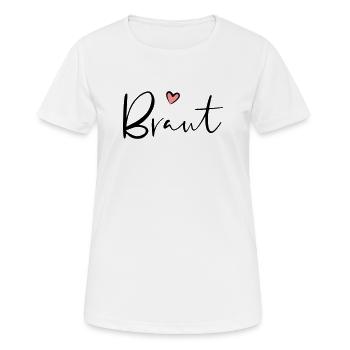 Braut Herz Junggesellinnenabschied Geschenk - Frauen T-Shirt atmungsaktiv - Weiß - Vorne - AI Model Female 172 dark (172cm)