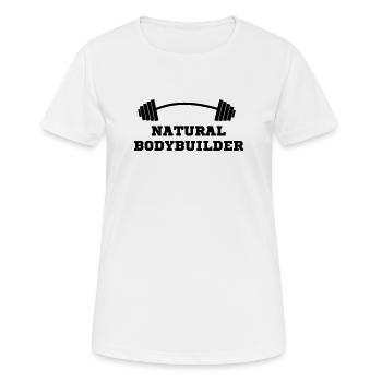 Fitnessstudio - Frauen T-Shirt atmungsaktiv - Weiß - Vorne - AI Model Female 172 dark (172cm)