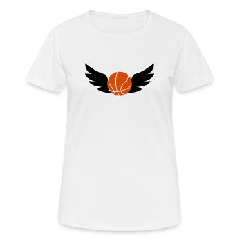 Basketball - Basket Ball - Game - Sport - Player - Frauen T-Shirt atmungsaktiv - Weiß - Vorne - AI Model Female 172 dark (172cm)