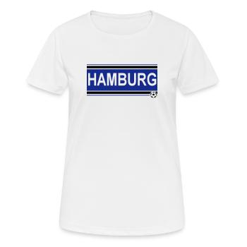 Hamburg , Tradition , Hamburg Fussball Fan (25) - Frauen T-Shirt atmungsaktiv - Weiß - Vorne - AI Model Female 172 dark (172cm)