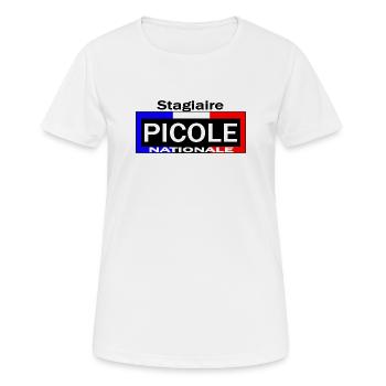 Picole Nationale Stagiaire - T-shirt respirant Femme - blanc - Devant - AI Model Female 172 dark (172cm)