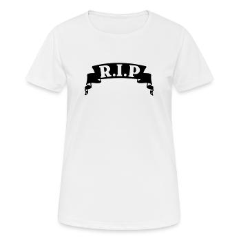Bannière RIP du ruban - T-shirt respirant Femme - blanc - Devant - AI Model Female 172 dark (172cm)