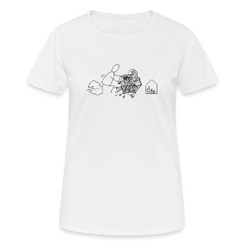 Familienfutter Einkaufserlebnis für die Familie - Frauen T-Shirt atmungsaktiv - Weiß - Vorne - AI Model Female 172 dark (172cm)