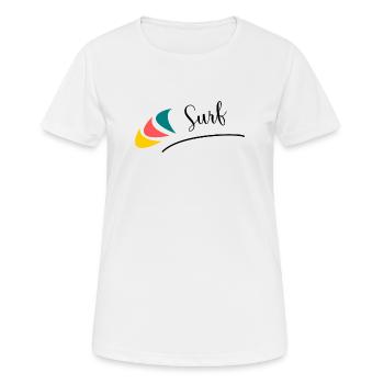 VACANCES. BONNES VACANCES. MAÎTRESSE. MAÎTRE. PROF - T-shirt respirant Femme - blanc - Devant - AI Model Female 172 dark (172cm)