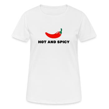 Hot and spicy - Women's Breathable T-Shirt - white - Front - AI Model Female 172 dark (172cm)