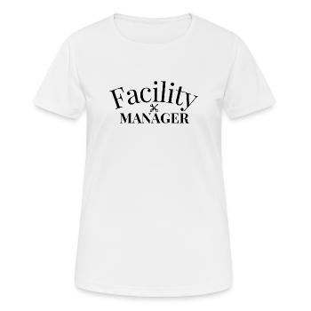 Gestionnaire d’installations - T-shirt respirant Femme - blanc - Devant - AI Model Female 172 dark (172cm)