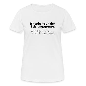 Limite de performance - T-shirt respirant Femme - blanc - Devant - AI Model Female 172 dark (172cm)
