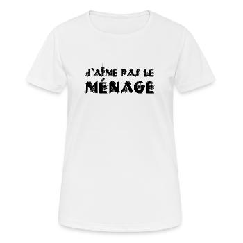 ICH PUTZE NICHT GERNE! - Frauen T-Shirt atmungsaktiv - Weiß - Vorne - AI Model Female 172 dark (172cm)