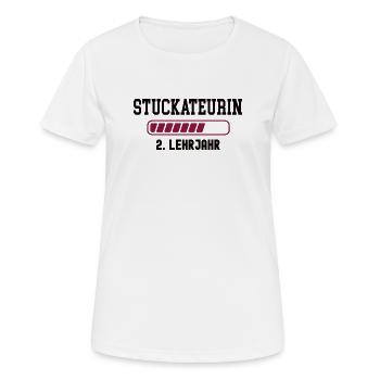 Apprenticeship plasterer 2 year apprenticeship plasterer apprenticeship - Women's Breathable T-Shirt - white - Front - AI Model Female 172 dark (172cm)