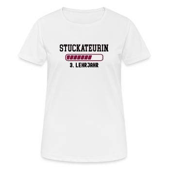Apprenticeship plasterer 3rd year apprenticeship plasterer - Women's Breathable T-Shirt - white - Front - AI Model Female 172 dark (172cm)