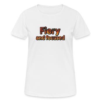 Fiery and focused - Women's Breathable T-Shirt - white - Front - AI Model Female 172 dark (172cm)