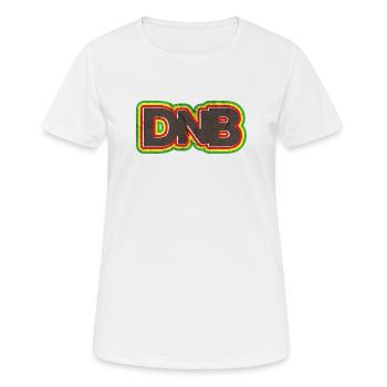 DnB Graffiti Junglist Grunge Logo - Frauen T-Shirt atmungsaktiv - Weiß - Vorne - AI Model Female 172 dark (172cm)