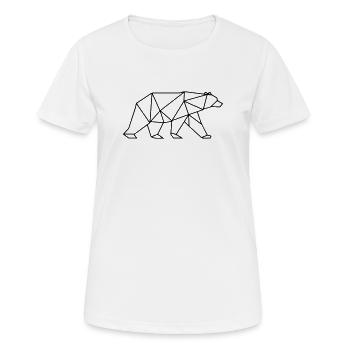 Polygone d’ours - T-shirt respirant Femme - blanc - Devant - AI Model Female 172 dark (172cm)