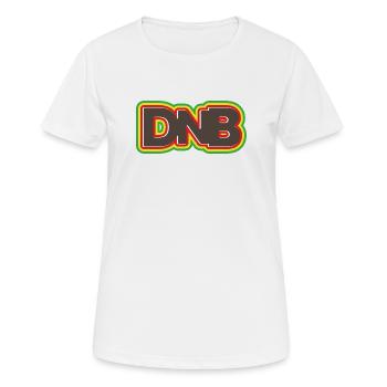 DNB Rouge, Jaune, Vert, Smooth Remix Junglist - T-shirt respirant Femme - blanc - Devant - AI Model Female 172 dark (172cm)