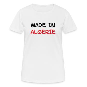 Made in Algérie - T-shirt respirant Femme - blanc - Devant - AI Model Female 172 dark (172cm)