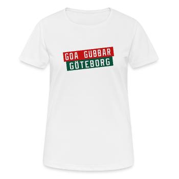 Göteborg Goa Gubbar - Frauen T-Shirt atmungsaktiv - Weiß - Vorne - AI Model Female 172 dark (172cm)