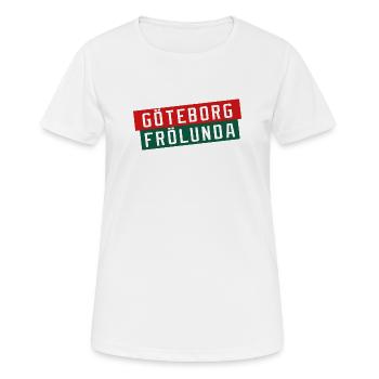 Göteborg Frölunda Color Block logo - Women's Breathable T-Shirt - white - Front - AI Model Female 172 dark (172cm)