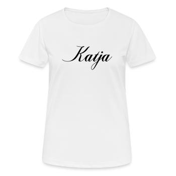 Katja Name - Frauen T-Shirt atmungsaktiv - Weiß - Vorne - AI Model Female 172 dark (172cm)