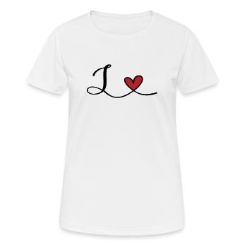 Initiale de la lettre L - T-shirt respirant Femme - blanc - Devant - AI Model Female 172 dark (172cm)