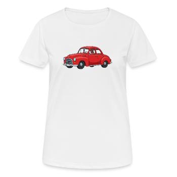 Voiture rétro rouge - T-shirt respirant Femme - blanc - Devant - AI Model Female 172 dark (172cm)