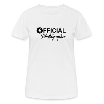 Photographer - Frauen T-Shirt atmungsaktiv - Weiß - Vorne - AI Model Female 172 dark (172cm)
