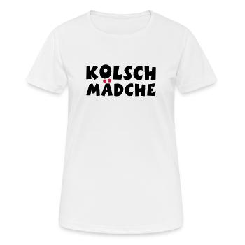 Kölsch Mädche - Ein Mädchen aus Köln - Frauen T-Shirt atmungsaktiv - Weiß - Vorne - AI Model Female 172 dark (172cm)