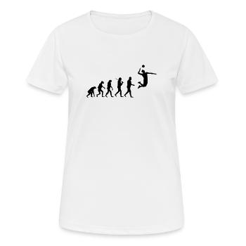 volleyball - Women's Breathable T-Shirt - white - Front - AI Model Female 172 dark (172cm)
