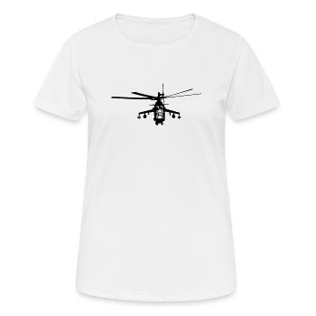 Helicopter Mi-24 - Women's Breathable T-Shirt - white - Front - AI Model Female 172 dark (172cm)