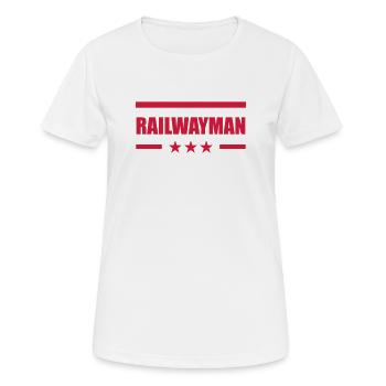 Eisenbahner / Eisenbahnen / Eisenbahn / Bahn - Frauen T-Shirt atmungsaktiv - Weiß - Vorne - AI Model Female 172 dark (172cm)