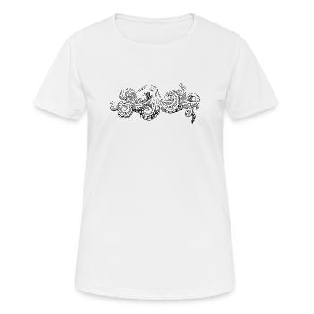 Oktopus – Oktopus-Schwarzmuster - Frauen T-Shirt atmungsaktiv - Weiß - Vorne - AI Model Female 172 dark (172cm)